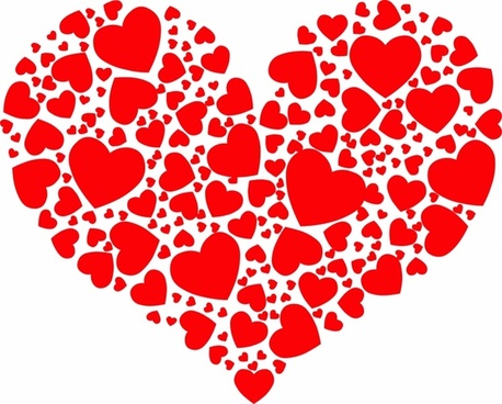 458x368 Red Heart Shape Clipart