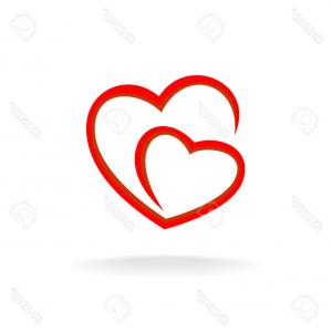 Photostock Vector Two Hearts Simple Lines Forming Big And Small 300x300 Photostock Vector Two Hearts Simple Lines Forming Big And Small