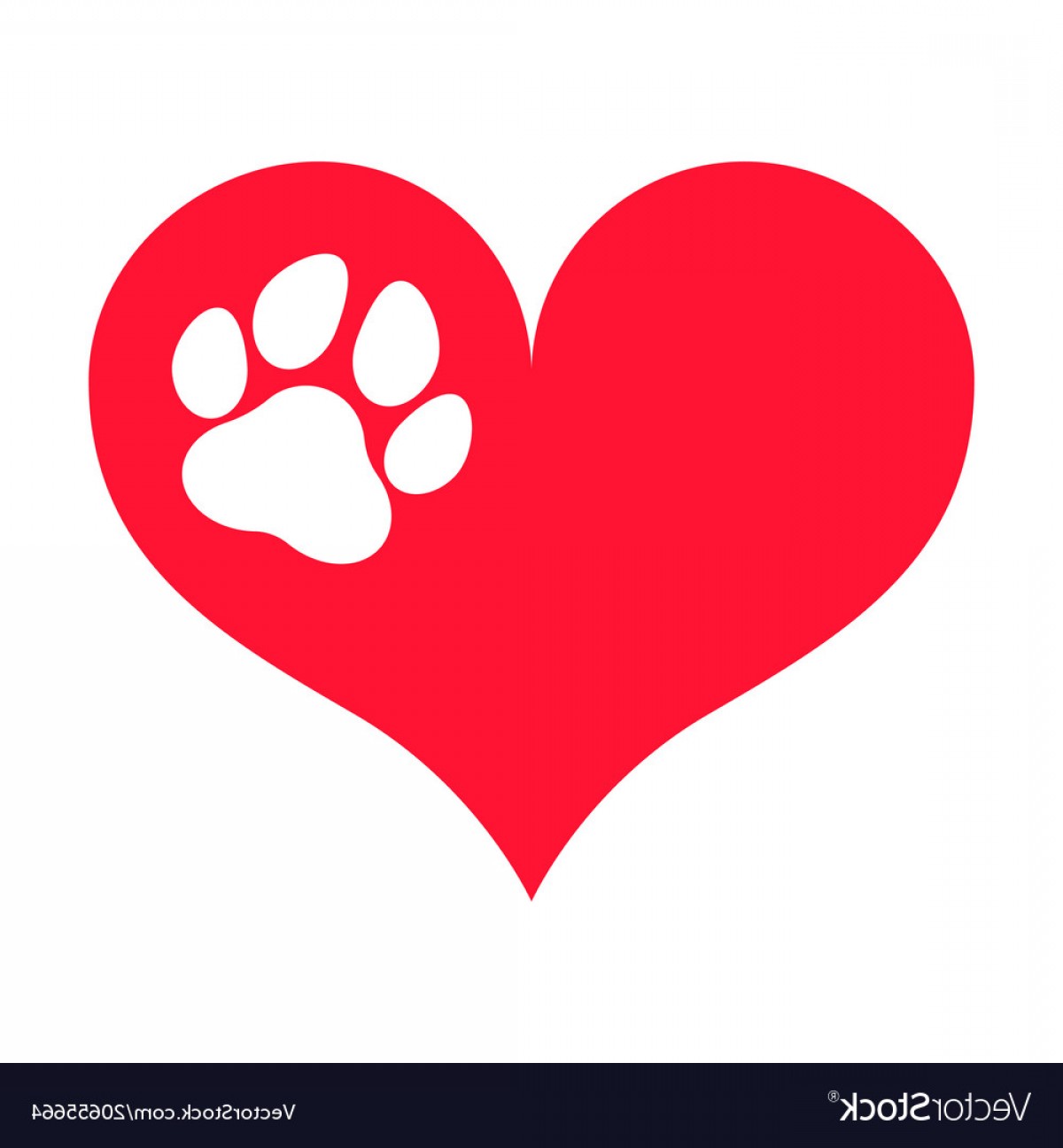 Red Heart Silhouette With A White Paw Print On It Vector Newwaysys 1200x1296 Red Heart Silhouette With A White Paw Print On It Vector Newwaysys