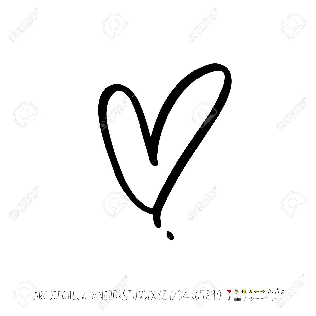 carttoon heart sketch
