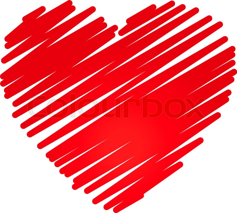 800x718 Hand Drawn Heart Sketch Design Stock Vector Colourbox