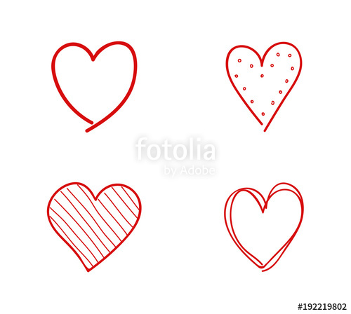 500x448 Hand Drawn Hearts Icons