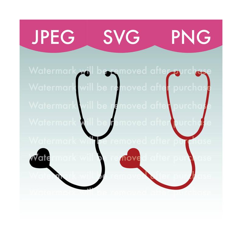 794x794 Heart Stethoscope Vector Images Cricut Png Etsy