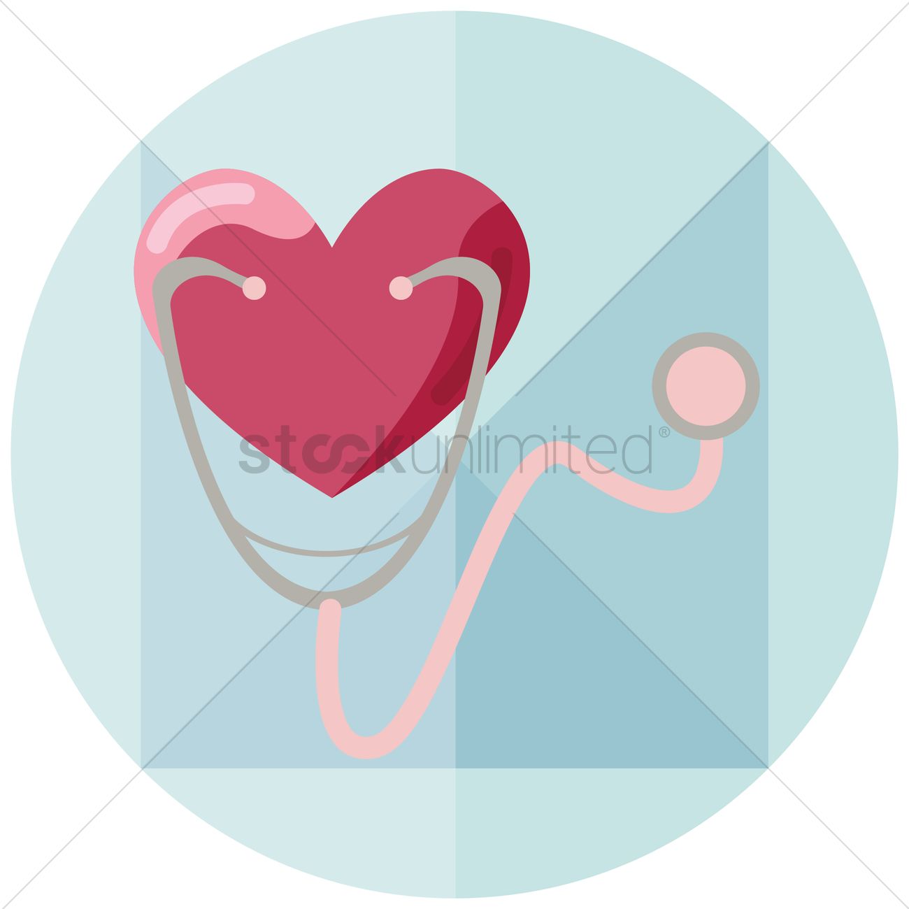 1300x1300 Heart With A Stethoscope Vector Image