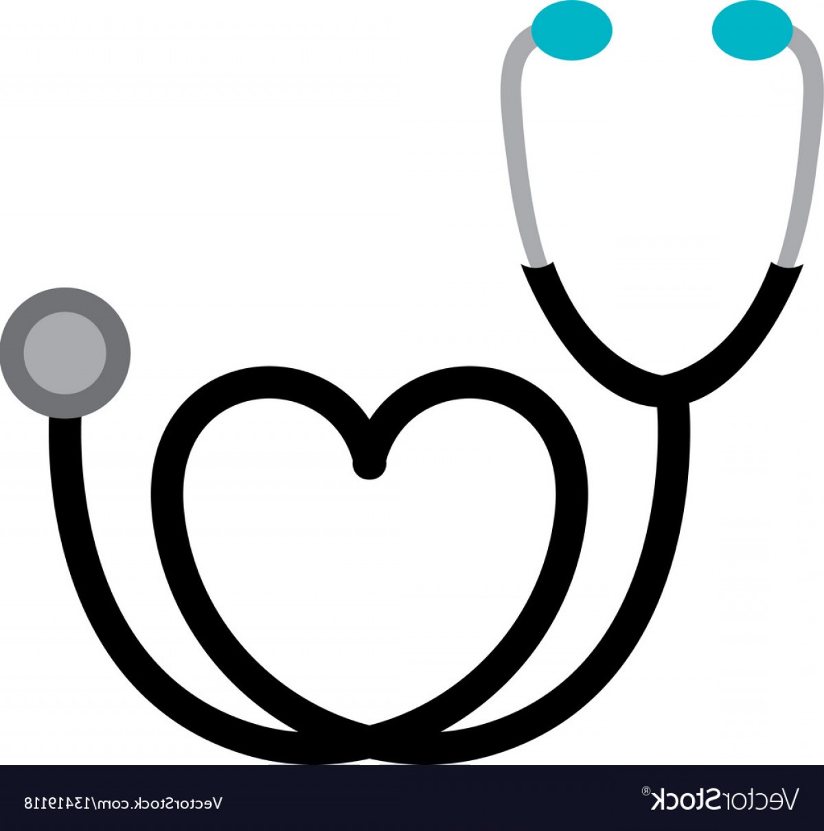 1200x1210 Black Sticker Stethoscope With Heart Icon Vector Geekchicpro