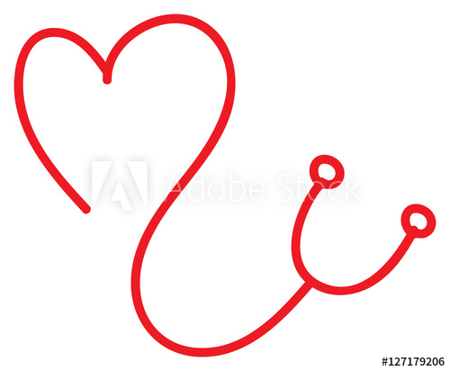 500x412 Heart And Stethoscope Vector
