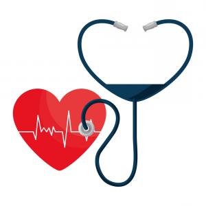 300x300 Heart Cardio With Stethoscope Vector Createmepink