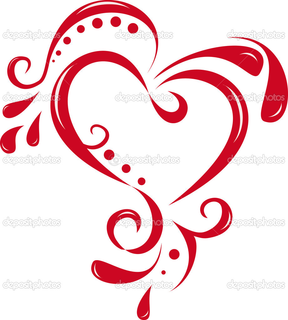 921x1023 Abstract Vector Heart Swirls Images