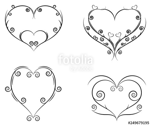 Heart Swirl Vector at Vectorified.com | Collection of Heart Swirl ...