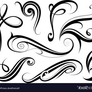 300x300 Black And White Heart Swirl Calligraphic Design Element Studiogrfx
