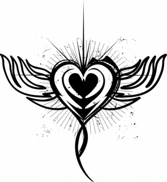 Heart Tattoo Vector at Vectorified.com | Collection of Heart Tattoo ...