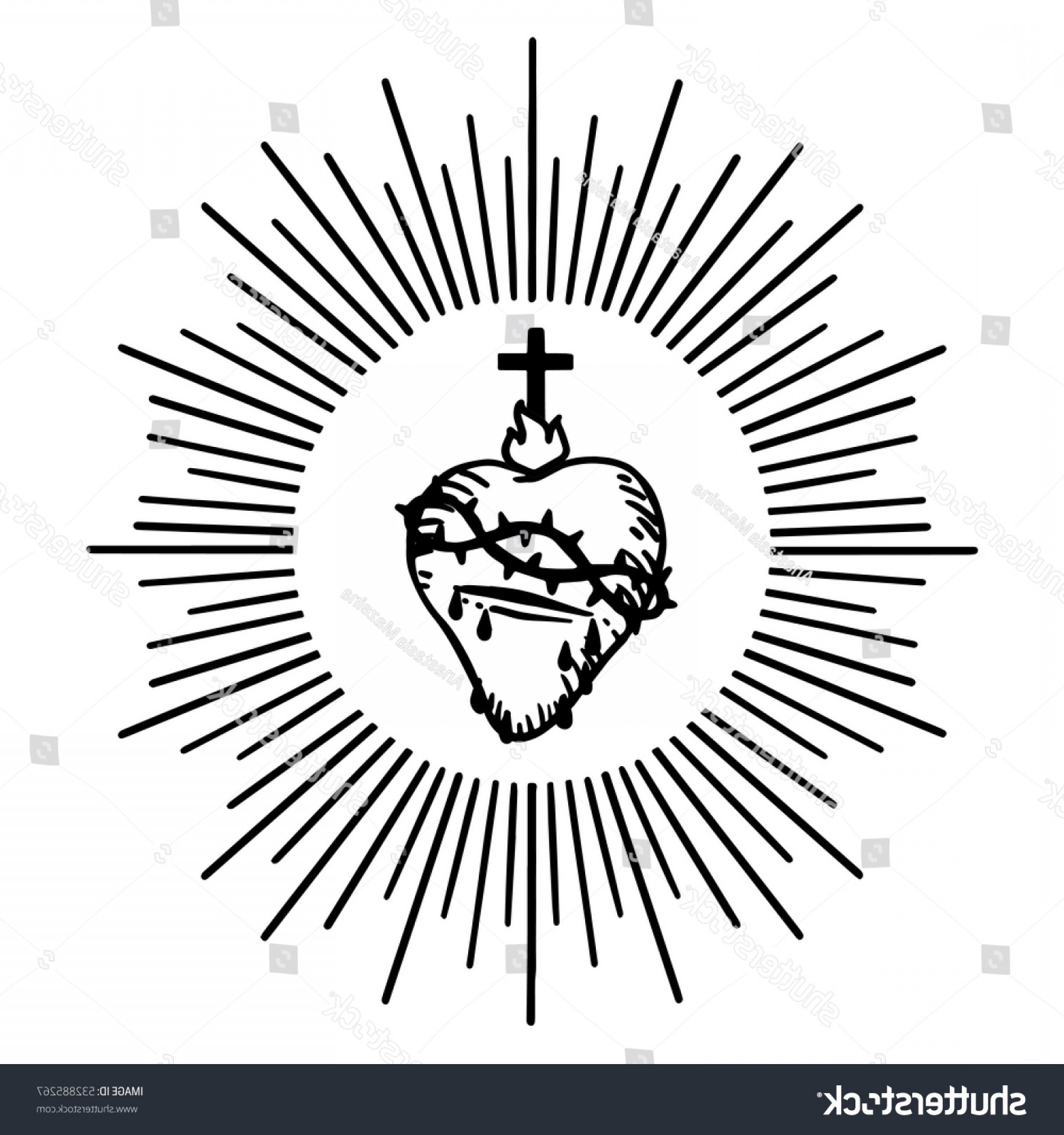 1800x1920 Sacred Heart Jesus Isolated Vector Illustration Cqrecords