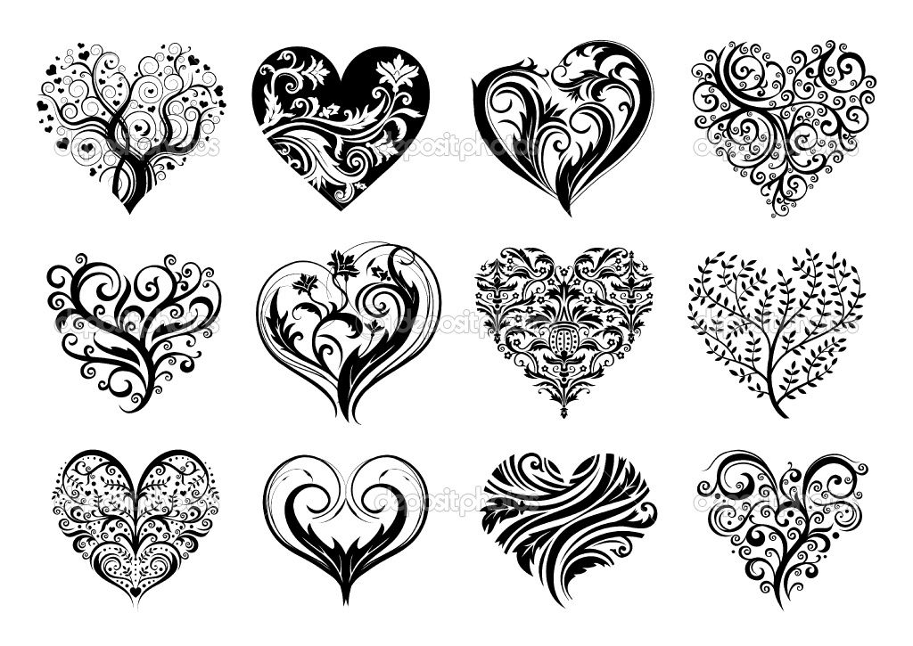 Heart Tattoo Vector at Vectorified.com | Collection of Heart Tattoo ...