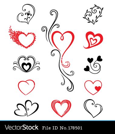 380x440 Heart Shaped Name Tattoos Hearts Tattoo Vector Art