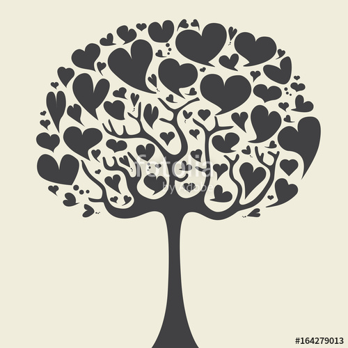 500x500 Heart Tree Vector Stock Image And Royalty Free Vector