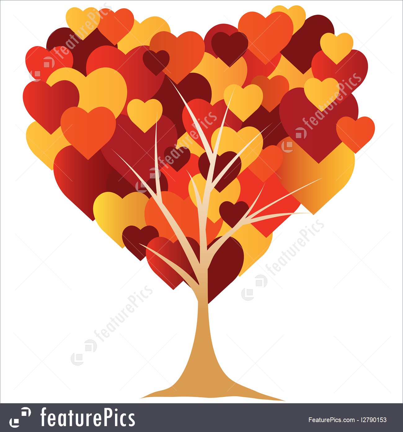 1300x1392 Holidays Valentine's, Heart, Tree Vector