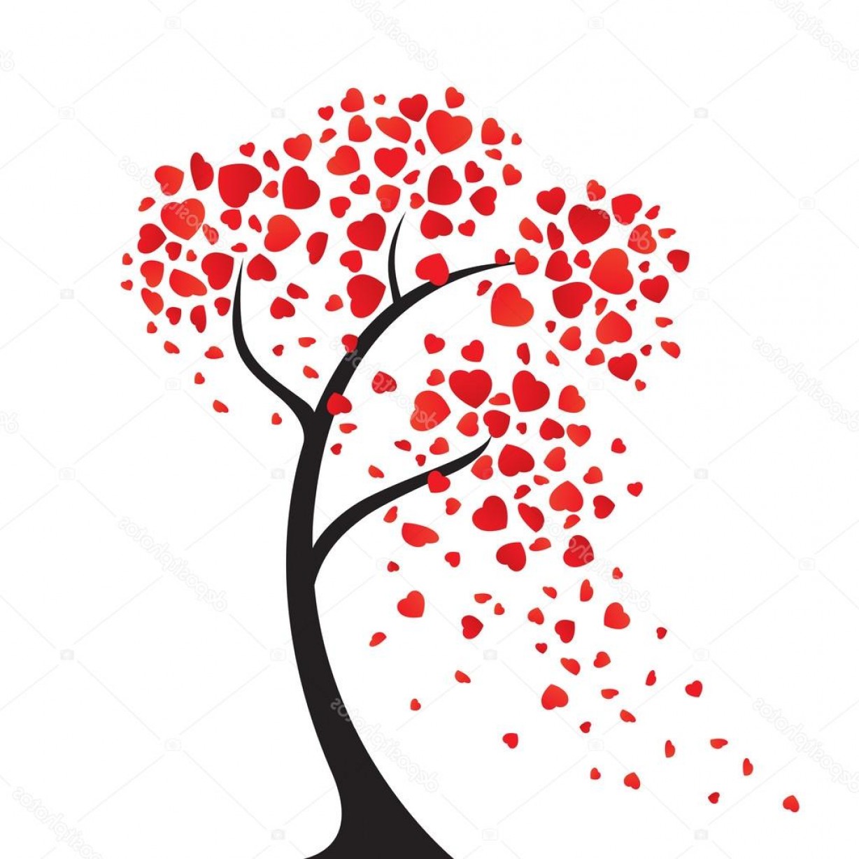 1228x1228 Stock Illustration The Hearts Tree Vector Illustration Catchsplace