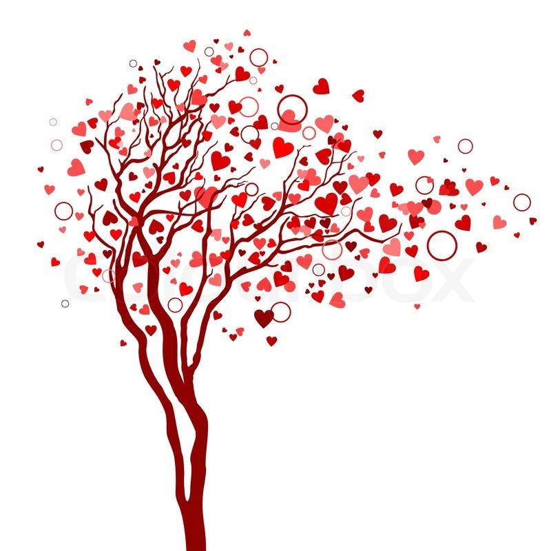 800x800 Stock Vector Of 'love Tree With Heart Leaves' Gratitude Tree