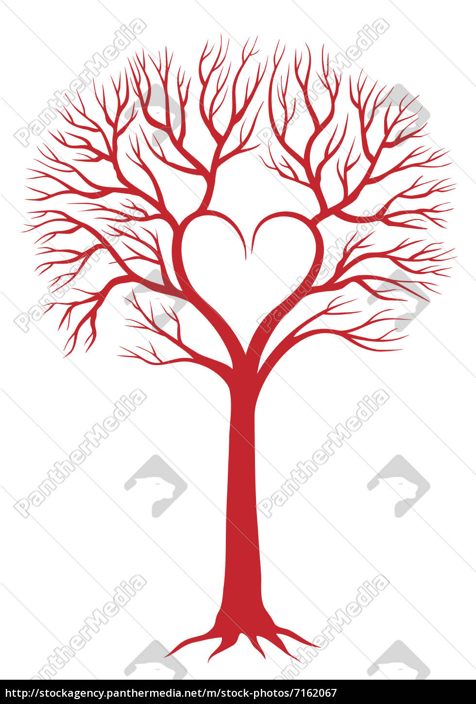 980x1450 Heart Tree, Vector Background
