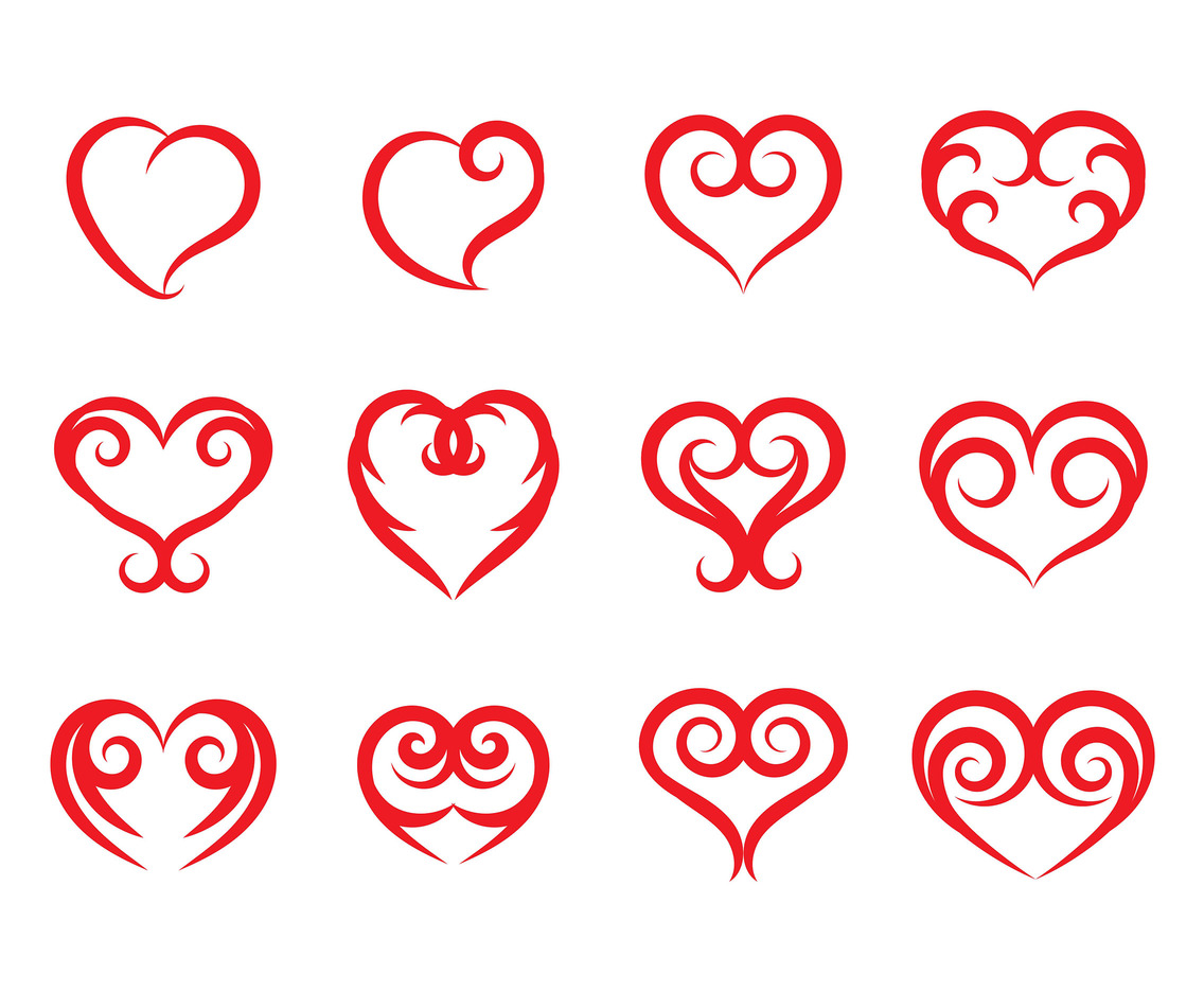 1136x936 Heart Vector Pack Vector Art Graphics