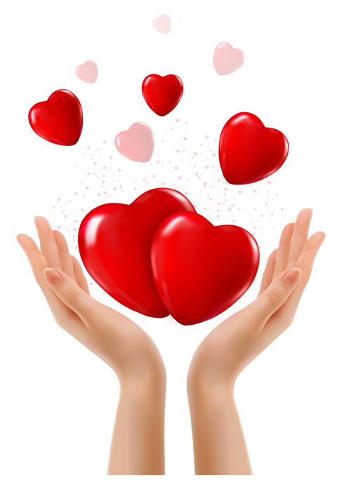 500x704 Hands And Red Heart Vector Free Download