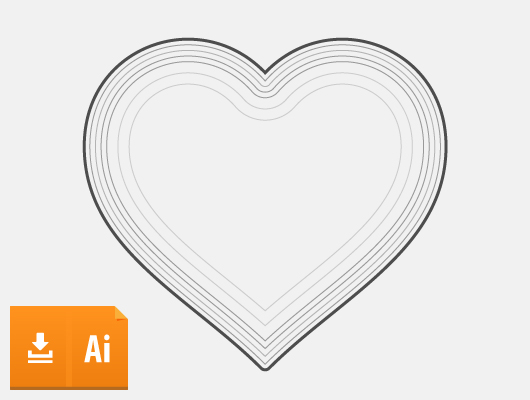 530x400 Vector Hearts