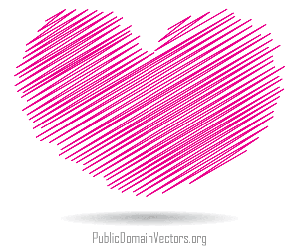 600x500 Scribble Heart Shape Vector Illustrator Free Vectors Ui Download