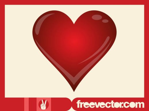 518x386 Shiny Heart Vector
