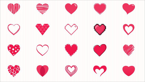 600x340 Heart Icons