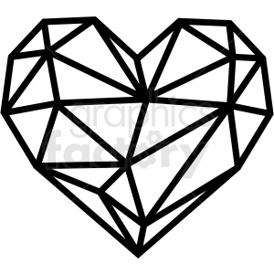300x300 Geometric Heart Vector Art Clipart Royalty Free Gif, Png