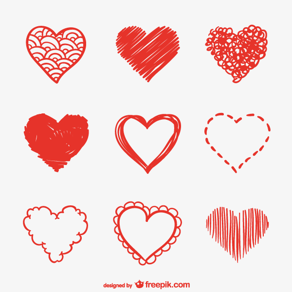 600x600 Sketch Heart Vector Design Heart Sketch, Vector Free, Free