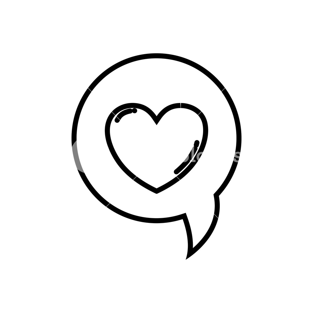 Speech Bubbles With Heart Vector Illustration Design Royalty Free 1000x1000 Speech Bubbles With Heart Vector Illustration Design Royalty Free
