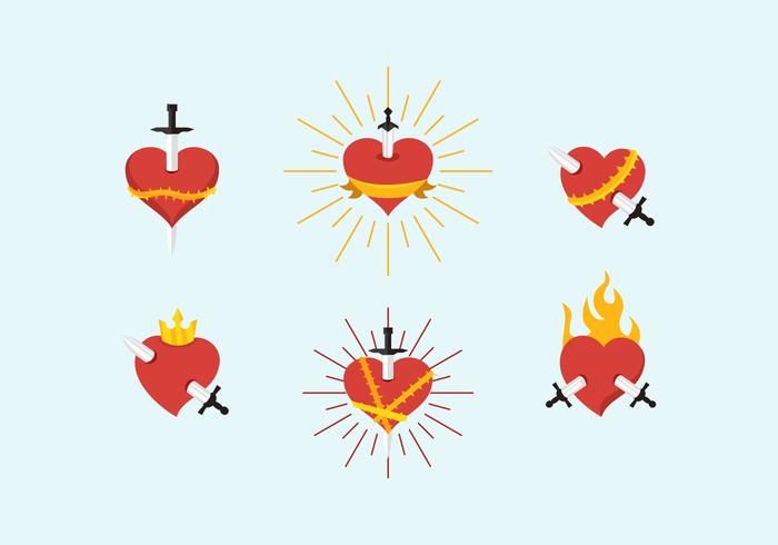700x490 Free Sacred Heart Vector