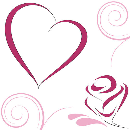 500x500 Smlpe Valentines Day Card With Heart Vector Free Download