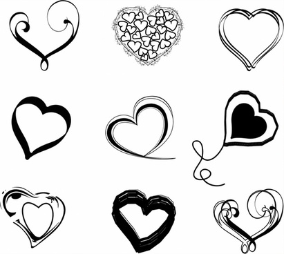 411x368 Black Heart Free Vector Download