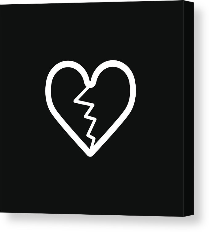 678x750 Cracked Heart Vector Icon Black And White Love Illustration
