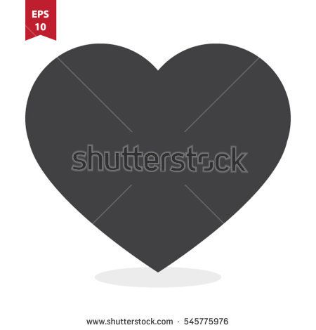 450x470 Heart Vector Icon, Love Symbol Valentine's Day Sign, Emblem