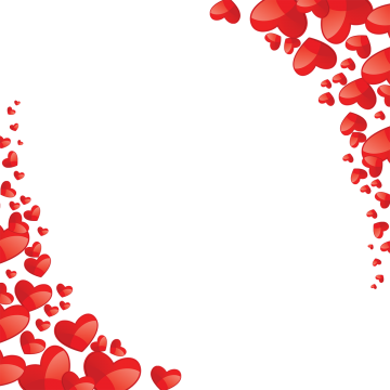 360x360 Beautiful Heart Vector Frame, Heart, Red, Frame Png Transparent