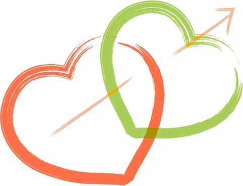482x368 Two Hearts Vector Free Vector Download