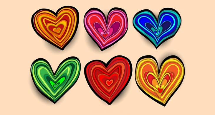 730x392 Heart Vectors