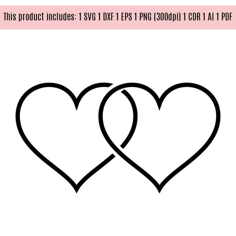 800x800 Hearts Love Wedding Vinyl Graphics Dxf Png Cdr Pdf