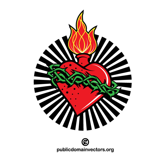 660x660 Sacred Heart Vector Image