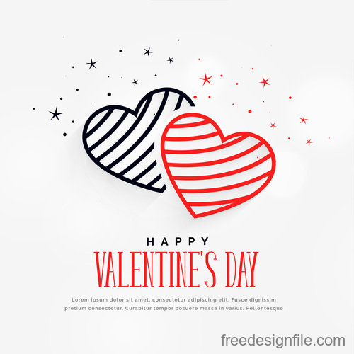 500x500 Simple Valentines Day Background With Heart Vector Free Download