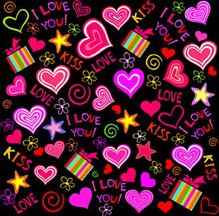 310x306 Background And Romantic Hearts Vector Graphics Free