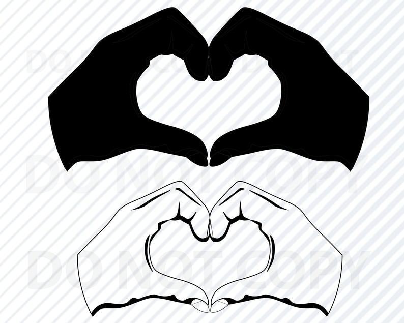 794x635 Heart Hands For Cricut Heart Vector Images Etsy
