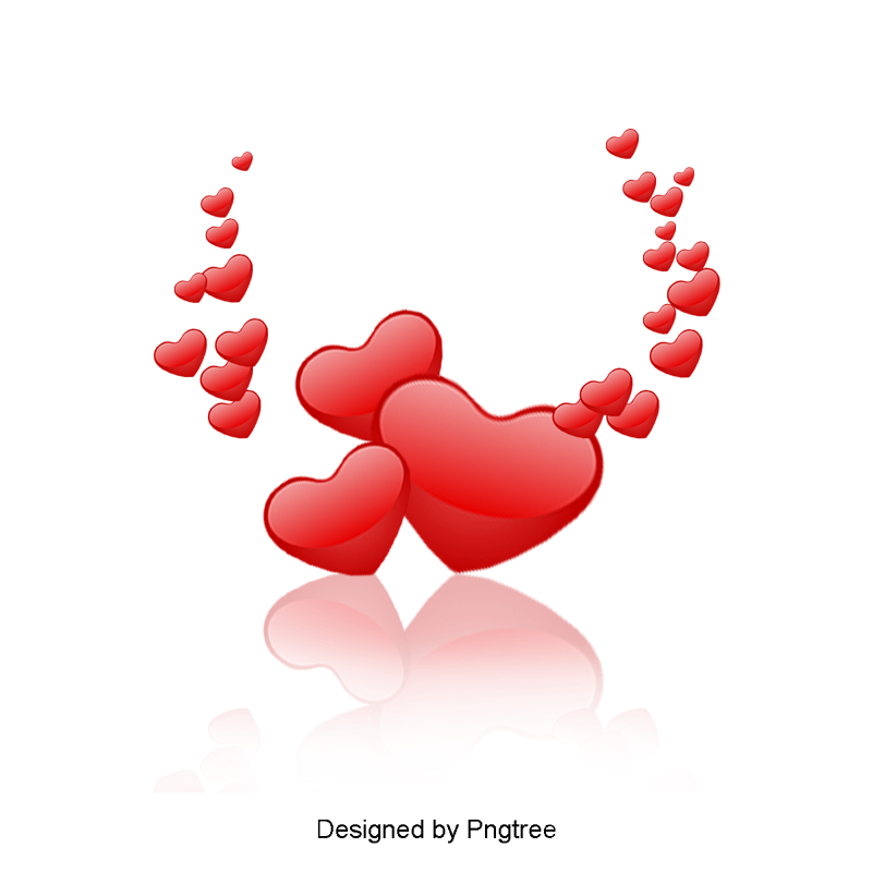 800x800 Red Hearts, Festive, Love Png And Vector With Transparent