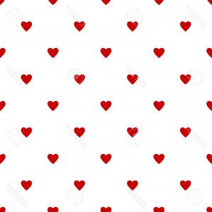 300x300 Valentines Heart And Small Hearts Vector Illustration