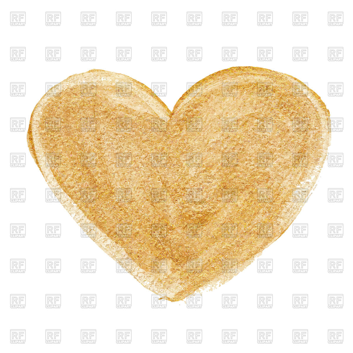 1200x1200 Gold Acrylic Heart Vector Image Of Objects
