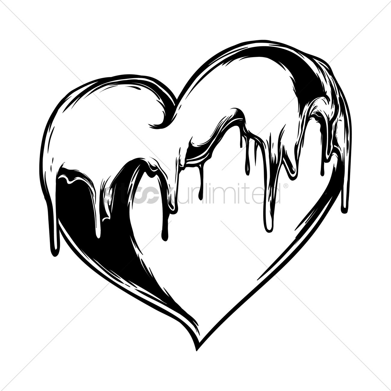1300x1300 Melted Heart Vector Image