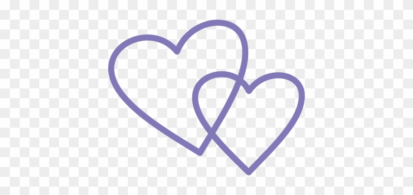 840x397 Purple Double Heart Shapes